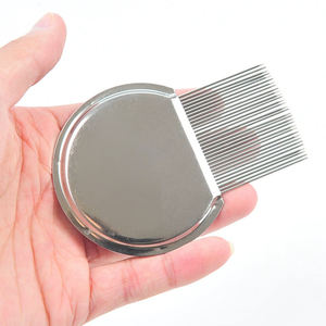 Fabricant de peigne à puces en acier inoxydable à dents serrées peigne personnalisé pour enlever les lentes des animaux domestiques peignes pour enlever les <span class=keywords><strong>poux</strong></span> et les lentes - Product Image 2