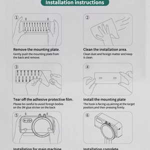 ที่ใส่แปรงสีฟันแบบชาร์จไฟได้ที่บีบยาสีฟันแบบแห้งติดผนังแบบชาร์จไฟได้ - Product Image 5