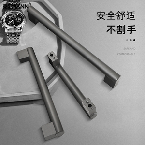 Poignées de porte d'armoire grises KNN, poignées de tiroir de cuisine modernes et minimalistes, 1 mètre de long, épaisses - Product Image 3