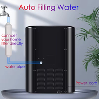 Distributeur d'eau 3-en-1 avec machine à glaçons pilés et fonction autonettoyante, capacité de 15 kg, idéal pour la maison, la cuisine et le bureau