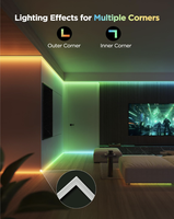 Bandes lumineuses LED de 10 m avec protections, éclairage intelligent, canal diffuseur LED pour chambre, plinthes, studio, armoire