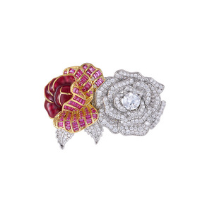 Broche de Flor de Rosa Grande para Mujer, Joyería de Boda, Moda de Invierno, Pin de Solapa, Broches de Cristal para Hermandad - Product Image 4