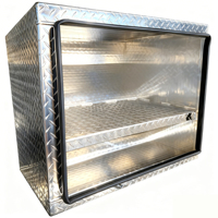 Boîte à outils en aluminium pour trousses de secours pour fourgonnettes, armoire à outils montée sur véhicule avec serrure, coffre à outils résistant aux rayures et imperméable