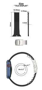 สายนาฬิกาซิลิโคนแบบสปอร์ตสำหรับ Apple Watch Series Ultra 49 มม. SE 44 มม. 38 มม. 42 มม. พร้อมหัวเข็มขัดแม่เหล็กแบบพับได้ - Product Image 3
