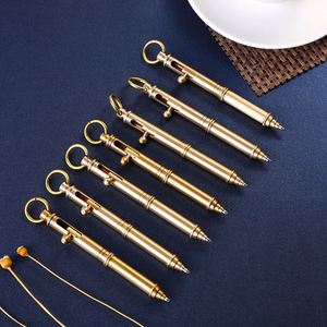 Promotion Features Brass <b>Pen</b> Keychain Hanging Ring <b>Pen</b> Retro <b>Ballpoint</b> <b>Pen</b> - Product Image 5