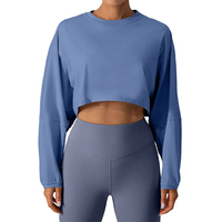 Setelan Hoodie dan Celana Jogger Wanita 2 Potong dengan Bordir Logo Kustom, Kerah Bulat, Celana Panjang, dan Atasan Crop High Waist