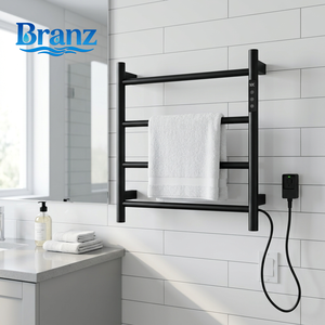 Scaldasalviette Elettrico da Bagno in Acciaio Inox SUS304, Asciugasciugamani a Risparmio Energetico con Timer per Hotel e Appartamenti - Product Image 1