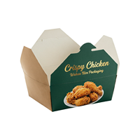 Boîtes à emporter jetables en gros, pliables, en papier kraft, pour frites, poulet, hamburgers, en-cas, emballages, service OEM ODM