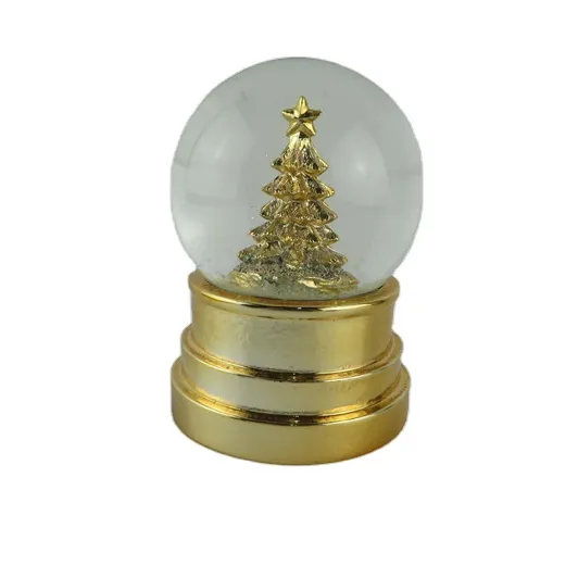 Schneekugel mit goldener Weihnachts baum dekoration für Weihnachts motiv handwerk und-geschenke