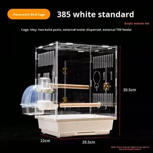Luxe Transparante Acryl Vogelkooi Spatwaterdichte En Warme Fokkerij Sierbenodigdheden Voor Grasparkieten Tortelduifjes Valkparkiet - Product Image 3