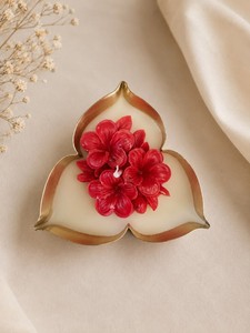 Ensemble cadeau de bougies parfumées à la cire d'Urli, bougies décoratives écologiques faites à la main pour la décoration de la maison et les célébrations de Diwali - Product Image 4