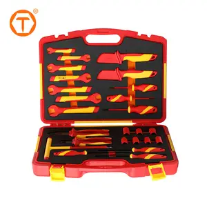 25Pc Kit De Herramientas Electric Hand Tool Box Set Mixing 1000v Vde Insulated Tools Set For Electricians