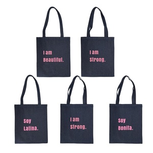 Precio de fábrica Eco reciclado moda Denim bolsas de compras tela comestibles Jean Tote <span class=keywords><strong>Shopper</strong></span> bolsas Denim Tote - Product Image 2