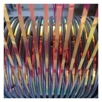 Bobine de paillettes thermocollantes multicolores en matériau PET de 2 mm/4 mm/5 mm/6 mm/12 mm pour la fabrication de transferts de paillettes