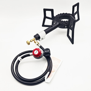 Quemador de Propano de Hierro Fundido con Regulador de Manguera, Estufa de Gas Portátil para Exteriores, Cocina para Barbacoa - Product Image 1