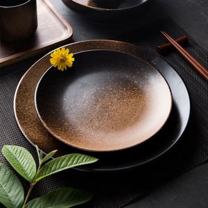 Hotel Restaurants Japanese Design 6 Inch <b>Ceramic</b> Dinnerware Round Dishes Steak <b>Plates</b> Under Glazed Stoneware Dinner <b>Plate</b> - Product Image 3