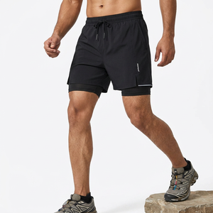 Logo personnalisé de haute qualité Shorts en maille hommes Basketball vierge Double couche Shorts en maille 2 en 1 Shorts MenDDP expédition - Product Image 1