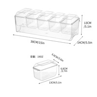 Yongli Contenants à condiments réfrigérés avec couvercles en plastique, portables, pour la maison et la cuisine, ensemble de service pour tacos, salades de fruits et collations pour fêtes