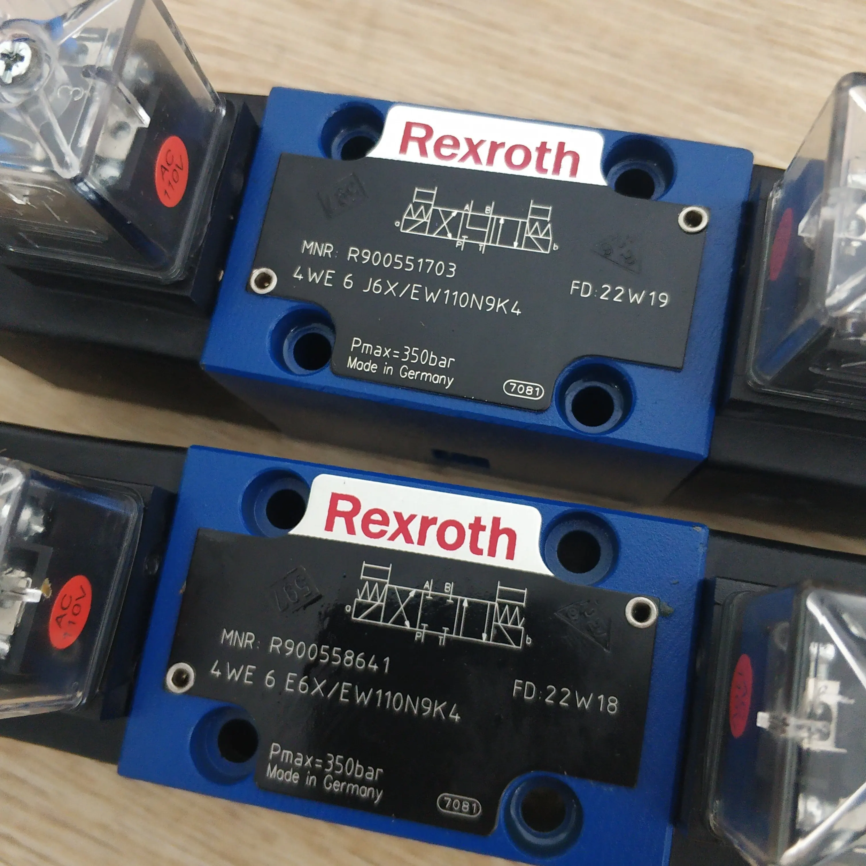 Électrovanne Rexroth R900558641 4WE6E6X/EW110N9K4 bobine de type E