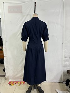 Novedades Primavera-<span class=keywords><strong>Verano</strong></span> 2026, Vestido Midi <span class=keywords><strong>de</strong></span> Moda Europea y Americana para Mujer, con Mangas Abullonadas y Cortas - Product Image 5