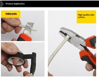 Ensemble d'outils combinés pour la maison, 9 pièces, logo personnalisé en gros, kit cadeau, ensembles d'outils de quincaillerie, boîte avec kit d'outils à main