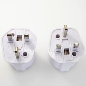 Adaptateur de prise EU vers UK avec fusible, adaptateur de prise 2 broches vers <span class=keywords><strong>3</strong></span> broches 13A avec fusible 250V mis à la terre, adaptateur de voyage - Product Image 4
