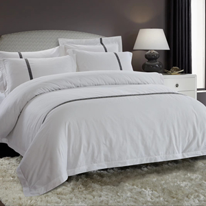 Set di biancheria da letto di lusso della fabbrica della Cina 7 pezzi lenzuola di cotone king Size Set di biancheria da letto di raso fine letto e fodera per cuscino - Product Image 2