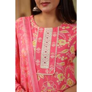 Tradicional señoras Kurta para verano venta al por mayor nueva moda tradicional indio algodón Kurti conjunto con bordado hecho a mano - Product Image 6