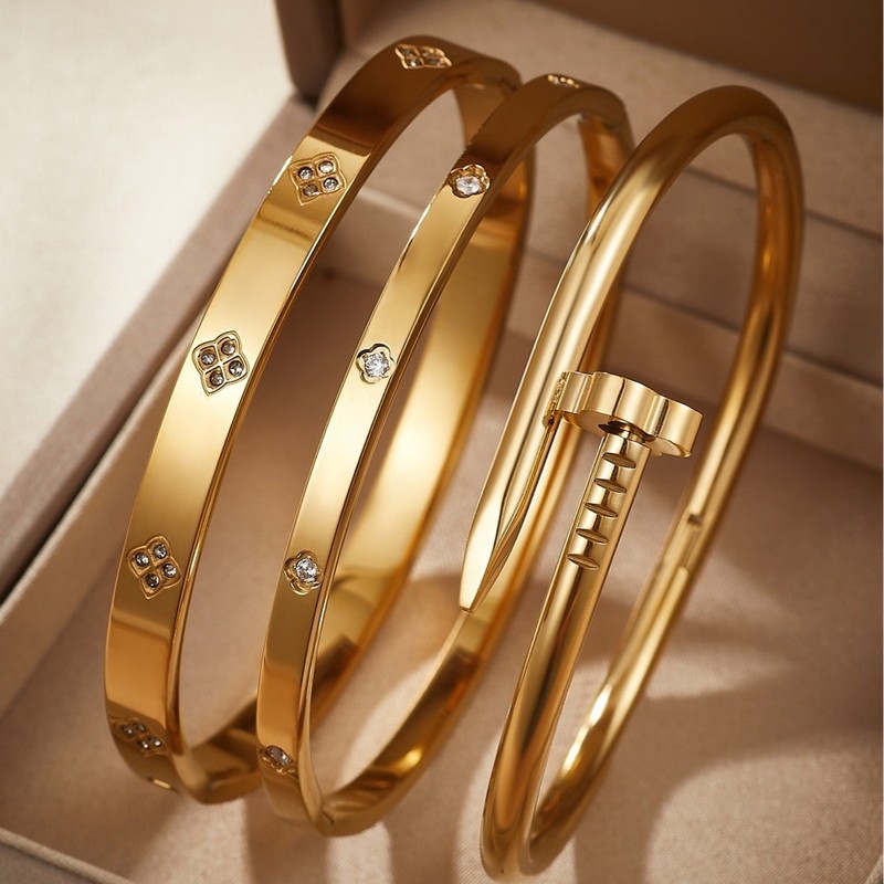 European and America 18K Gold Plain