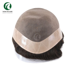 Système de remplacement capillaire pour homme <span class=keywords><strong>DMC</strong></span>-PU Edge de haute qualité, base mono, unités de cheveux humains indiens, effet naturel, en stock, perruque toupet pour homme - Product Image 6