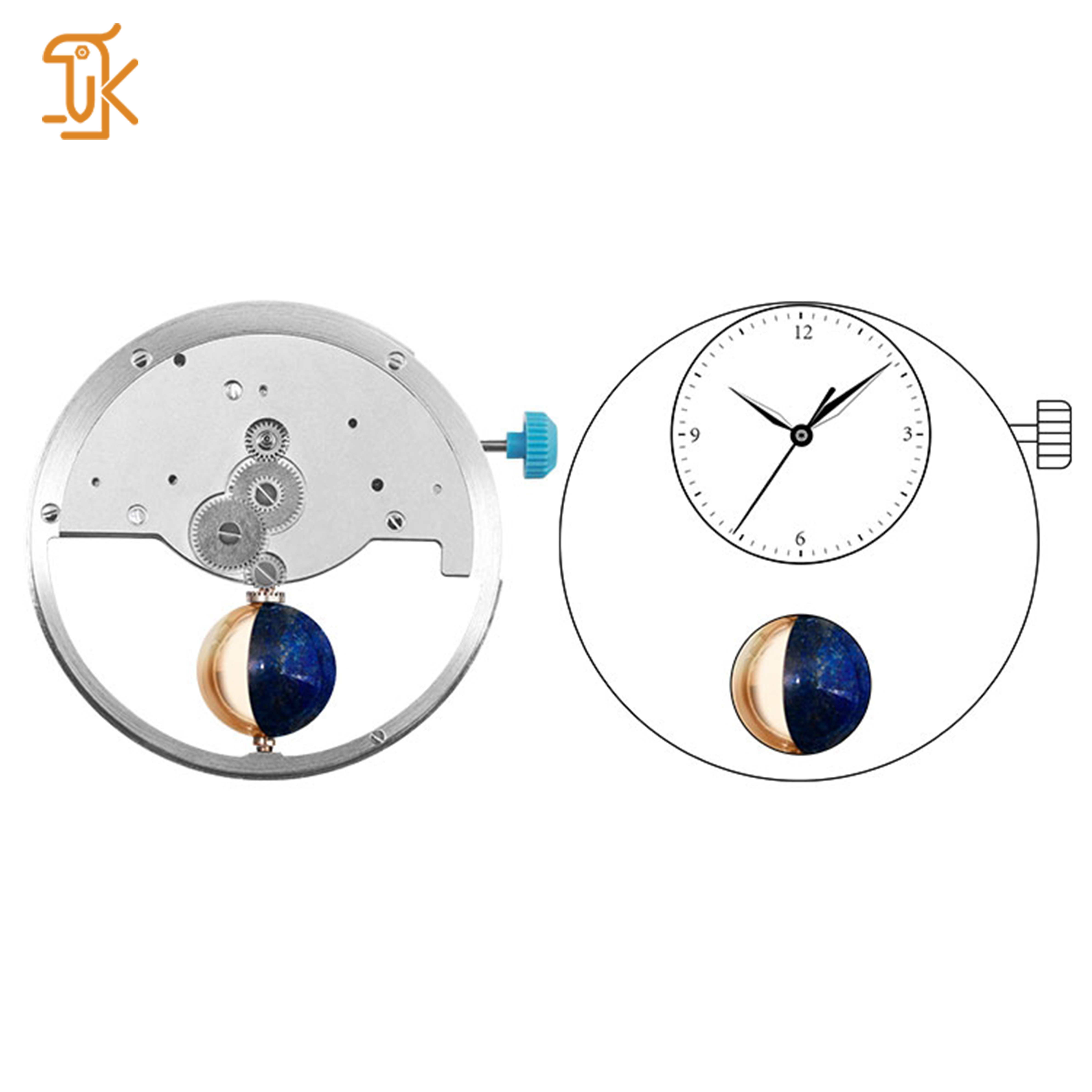MIYOTA 6T15 - Automatic Mechanical Movement with Date