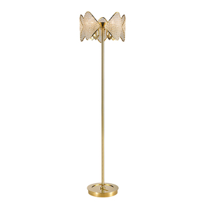 VH Lampadaire moderne à LED en cristal doré avec hauteur réglable Design d'intérieur de luxe pour coin <span class=keywords><strong>salon</strong></span>/chambre à coucher - Product Image 1