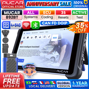 Mucar 892BT Ai canfd doip เครื่องมือวินิจฉัยรถยนต์ทุกระบบสแกนอัตโนมัติเครื่องสแกน OBD2สองทิศทาง35รีเซ็ต - Product Image 1