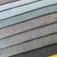 Tissu polaire bouclé tricoté 100 % polyester de qualité hôtelière 370 g/m² à poids moyen, résistant aux taches, matériau de rembourrage uni texturé