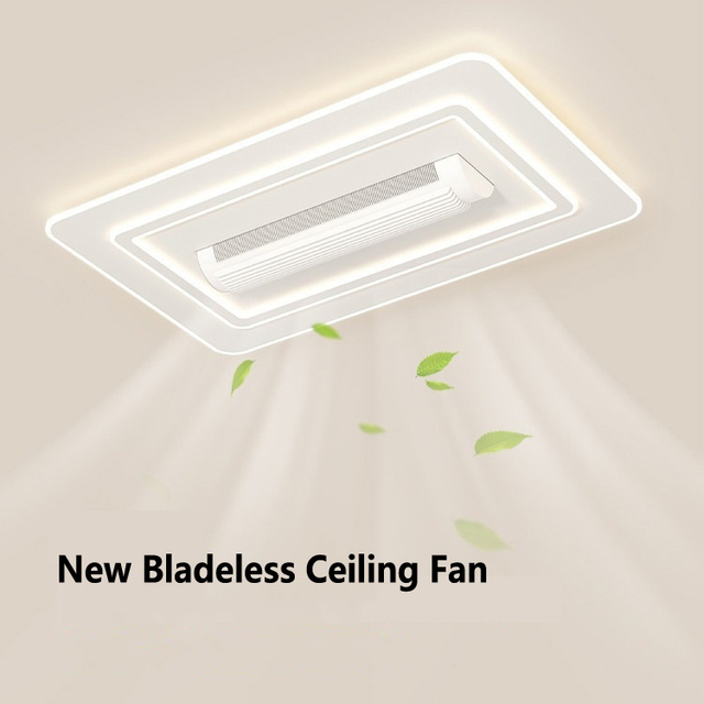 Hot Selling Fan Light Hotel Bedroom Living Room Decorative Recessed Smart Bladeless Ceiling Fan With Light and Remote
