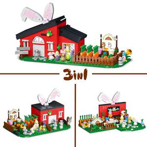 <span class=keywords><strong>Moko</strong></span>-Ensemble de Blocs de Construction 3 en 1, Jouet de Fête de la Ferme, Lapin de Pâques, Cadeau pour Enfant, 20205 - Product Image 5