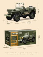 Nouveauté JJRC C8815 Camion militaire 2.4g Crawler Climbing Car 1:10 Véhicule tout-terrain Camion militaire Simulation Modèle classique 1941