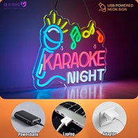 Insegna LED Neon per Serata Karaoke, Luce Ambientale da Interno, Insegna per Negozio e Indicatore d'Ingresso, Decorazione per Sala Giochi e Casa