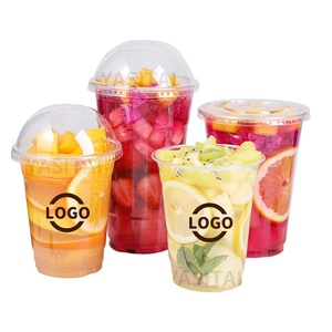 hot sale wholesale PLA drink cups custom plastic cups disposable biodegradable cup Restaurant supply factory