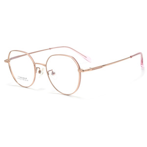 Marcos <span class=keywords><strong>de</strong></span> gafas <span class=keywords><strong>de</strong></span> titanio <span class=keywords><strong>de</strong></span> diseño polígono vintage - Ultra livianos, <span class=keywords><strong>para</strong></span> miopía, unisex y adecuados <span class=keywords><strong>para</strong></span> el uso diario - Product Image 5