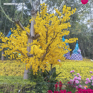 Momovalley LED luz realista Artificial árbol <span class=keywords><strong>seco</strong></span> flor <span class=keywords><strong>de</strong></span> <span class=keywords><strong>cerezo</strong></span> hojas flexibles al aire libre decorativo final planta ramificada - Product Image 1