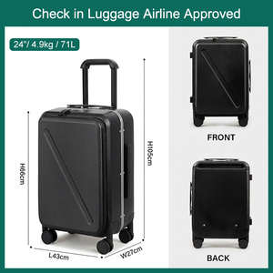 Valise de luxe en PC pur, nouveau design CE, 20 pouces, ouverture par le haut, bagage à main pour voyage d'affaires - Product Image 6
