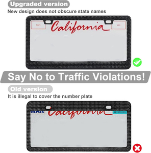 Tùy Chỉnh Kim Loại Lấp Lánh Vui Anime Mát Silicone Bling Phía Trước Rhinestone Xe Giấy Phép Tấm Chủ Khung Với Long Lanh Pha Lê Mũ - Product Image 6