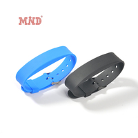 Bracelet en silicone RFID avec logo personnalisé par code QR, 13,56 MHz, réglable, multicolore, avec puce RFID NFC
