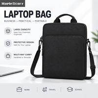 Sac pour ordinateur portable de 14 pouces, étui pour ordinateur portable professionnel, bandoulière, poignée, sac d'ordinateur protecteur, résistant à l'eau, pour le bureau, les voyages, l'école