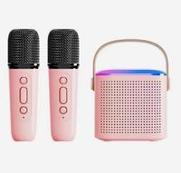 Altavoz Portátil Y1 con Micrófono, Mini Altavoz Inalámbrico BT RGB Karaoke, Sonido Estéreo, Música Karaoke, Altavoz para Exteriores