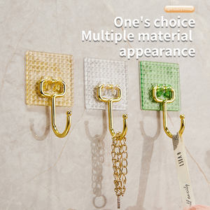 Aoniu Super Strong Punch-Free Adhesive <b>Hook</b> Universal Transparent for Kitchen Bathroom Living Room or Wardrobe - Product Image 2