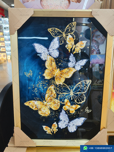 Handmade bức tranh sơn dầu trên vải treo tường động vật bướm trang trí nội thất nghệ thuật trừu tượng khách sạn phòng khách - Product Image 3