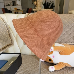 Nouveau Chapeau Bob d'Hiver en Cachemire Brodé Style Japonais Coréen Mignon Tricoté Coupe-Vent Chaud Polyvalent Chapeau de Pêcheur - Product Image 2