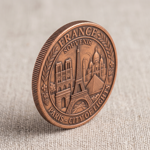 Pièce commémorative en cuivre massif 3D en relief, personnalisée, directement de l'usine, thème France <span class=keywords><strong>Paris</strong></span> Tourisme, pour l'approvisionnement des magasins touristiques - Product Image 3